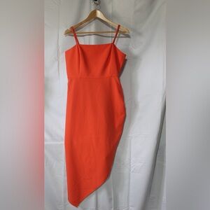 Gianni Bini Vibrant Orange Dress summer spring cocktail wedding